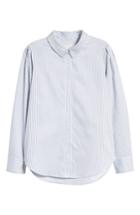 Women's Treasure & Bond Pleated Sleeve Stripe Shirt, Size - White