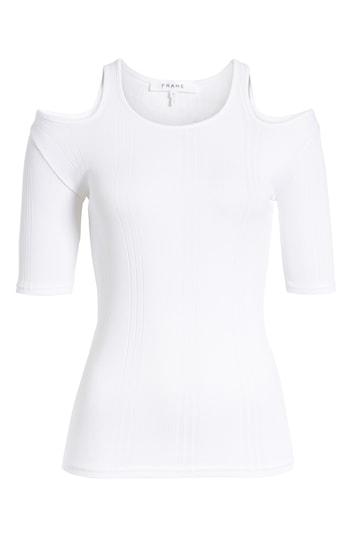 Women's Frame Ribbed Cold Shoulder Top