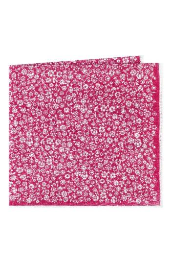 Men's Ted Baker London Floral Pocket Square, Size - Pink