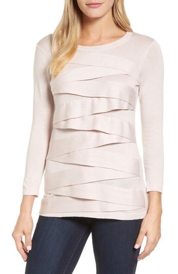 Petite Women's Vince Camuto Zigzag Sweater P - Pink