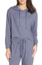 Women's The White Company Stripe Cotton & Cashmere Hoodie - Grey