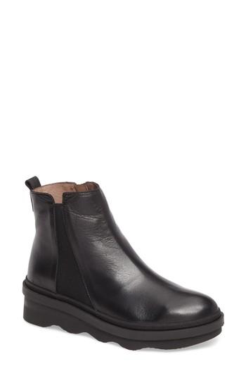 Women's Wonders Platform Chelsea Bootie .5us / 38eu - Black