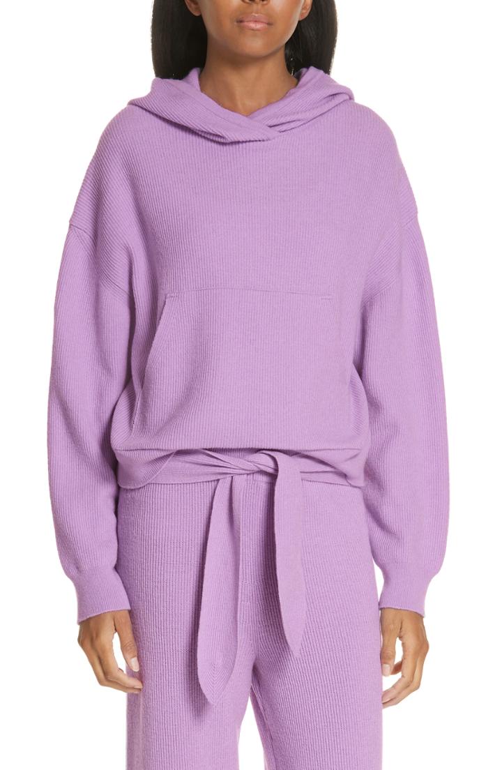 Women's Nanushka Merino Wool & Cashmere Blend Crop Hoodie