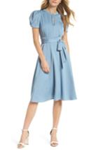 Women's Gal Meets Glam Collection Satin Fit & Flare Dress - Blue