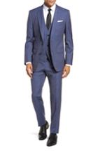 Men's Boss Huge/genius Trim Fit Solid Three Piece Wool Suit