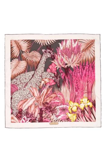 Women's Salvatore Ferragamo Rio Silk Square Scarf, Size - Pink