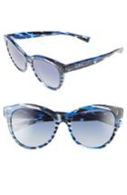 Women's Valentino 54mm Cat Eye Sunglasses - Blue/ Spotted Havana