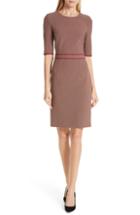 Women's Veronica Beard Amara Rhinestone Dot Stretch Silk Dress - Black