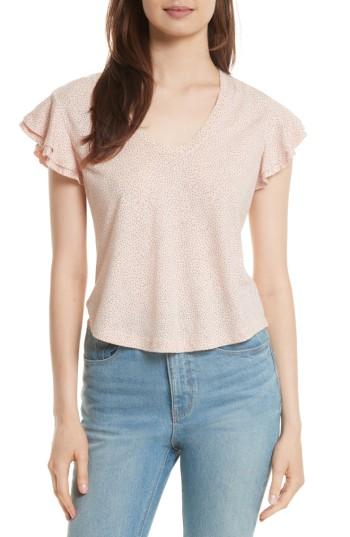 Women's La Vie Rebecca Taylor Cherie Dot Flutter Sleeve Top