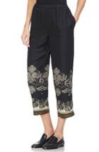 Women's Vince Camuto Ornate Paisley Woodblock Pants, Size - Black