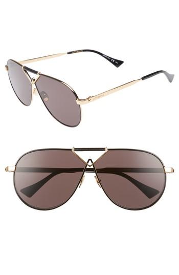 Women's Altuzarra 64mm Aviator Sunglasses - Black/ Gold