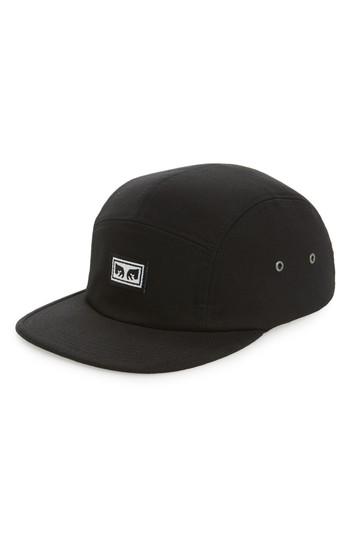 Men's Obey Subversion 5-panel Logo Cap - Black