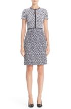 Women's Oscar De La Renta Diamond Jacquard Keyhole Dress