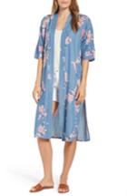Women's Billy T Cherry Blossom Kimono - Blue