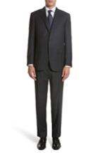 Men's Canali Classic Fit Windowpane Wool Suit (regular & Big)