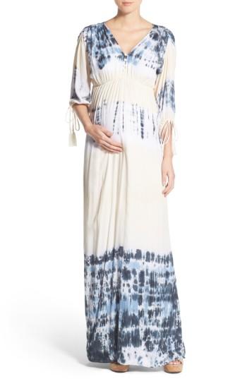 Women's Fillyboo 'banjo' Tie Dye Maternity Maxi Dress - Blue