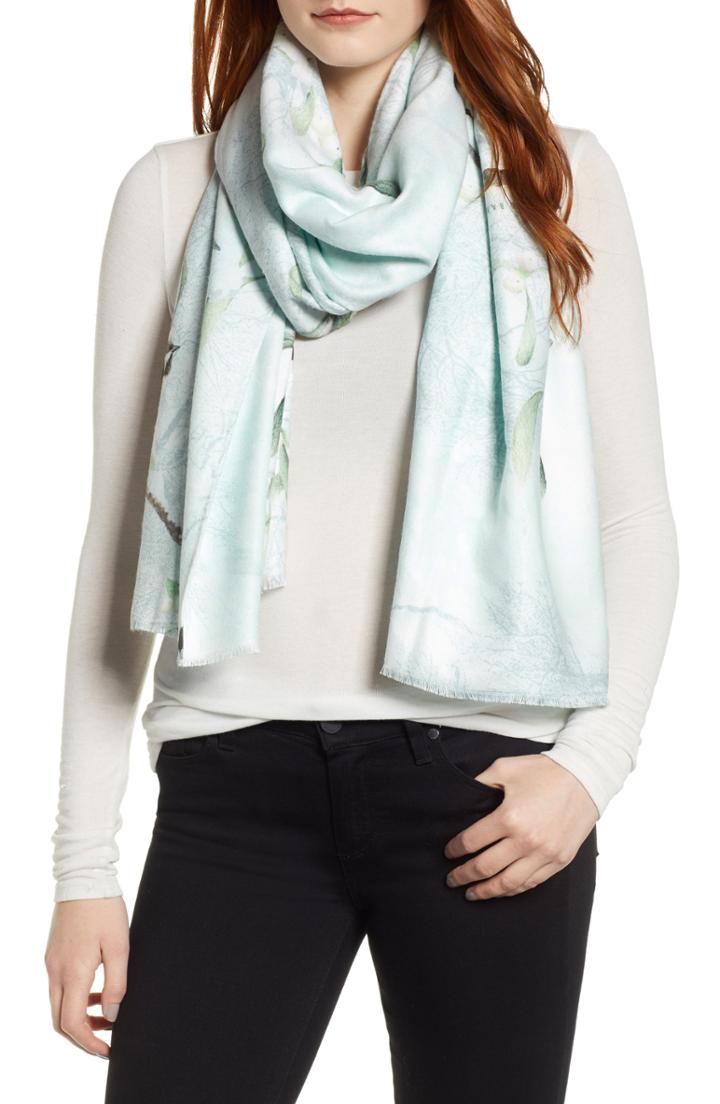 Women's Ted Baker London Mistletoe Kiss Scarf, Size - Green