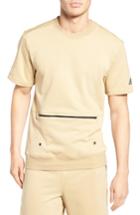 Men's Adidas Sport Id French Terry Short Sleeve Sweatshirt - Beige