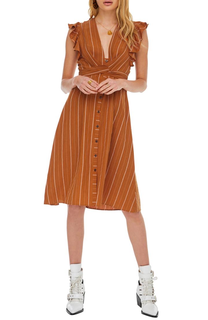 Women's Astr The Label Saturate A-line Dress - Orange