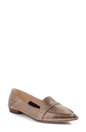 Women's Vince Camuto Maita Pointy Toe Flat .5 M - Metallic