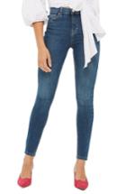 Women's Topshop Jamie High Waist Crop Skinny Jeans X 32 - Blue