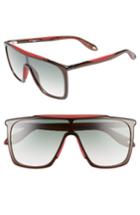 Women's Givenchy 53mm Mask Sunglasses - Brown/ Red