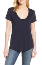 Women's Splendid Deep U-neck Tee - Blue