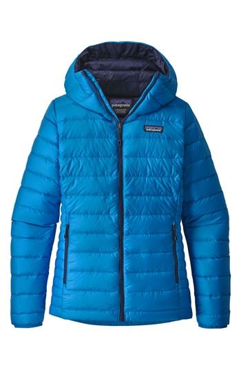 Women's Patagonia Quilted Water Resistant Down Coat - Blue