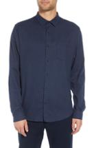 Men's Vince Classic Fit Square Print Sport Shirt, Size - Blue
