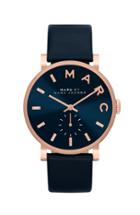 Women's Marc Jacobs 'baker' Leather Strap Watch, 37mm
