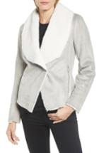 Women's Kenneth Cole New York Short Faux Shearling Jacket - Beige