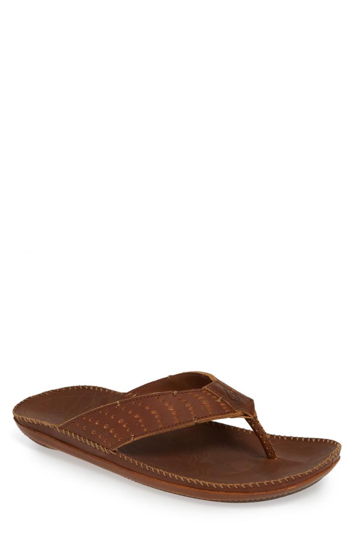 Men's Olukai Hoe Flip Flop M - Brown