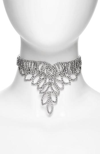 Women's Bp. Ornate Leaf Crystal Choker