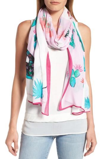 Women's Kate Spade New York Roadmap Oblong Scarf, Size - Ivory