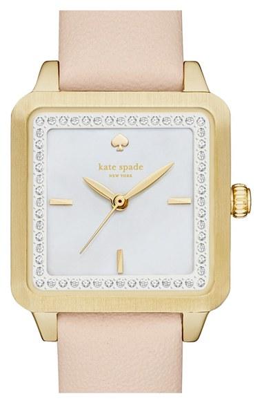 Women's Kate Spade New York 'washington' Square Leather Strap Watch, 25mm