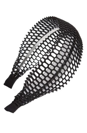 Cara Fishnet Headband, Size - Black