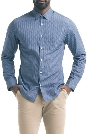 Men's Good Man Brand Slim Fit Microdot Sport Shirt - Blue