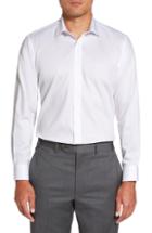 Men's Ted Baker London Caramor Trim Fit Solid Dress Shirt .5 - 34/35 - White
