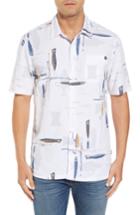 Men's Jack O'neill Hook And Line Print Camp Shirt, Size - White