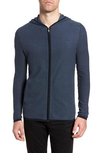 Men's Theory Grimaud Beach Full Zip Hoodie - Blue