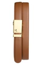 Men's Mission Belt 'twentyfour' Leather Belt - Gold/ Tan