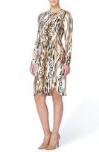 Women's Catherine Catherine Malandrino 'gordon' Print Faux Wrap Jersey Dress