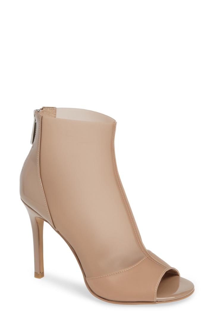 Women's Charles By Charles David Reece Open Toe Bootie M - Beige