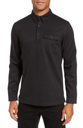 Men's Twentymetrictons Long Sleeve Polo - Black