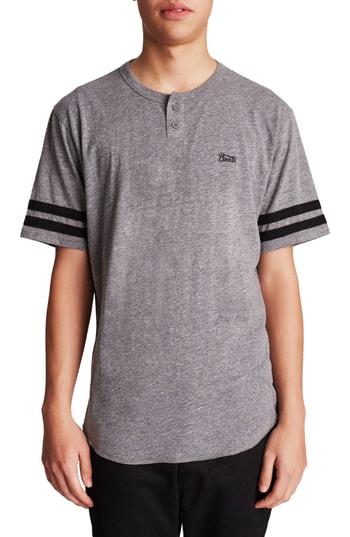 Men's Brixton Potrero Ii Varsity Henley T-shirt - Grey