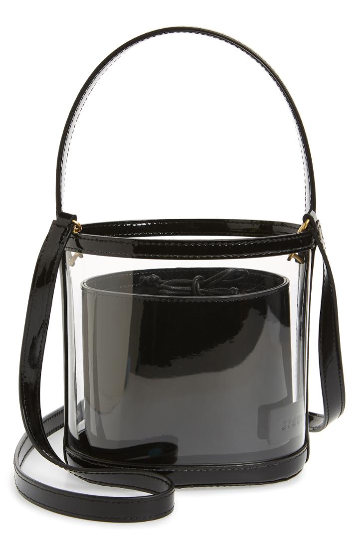 Staud Bissett Transparent Bag - Black