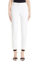Women's St. John Collection Emma Stretch Micro Ottoman Crop Pants - White