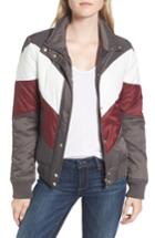 Women's Trouve Colorblock Quilted Jacket, Size - Grey