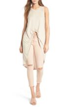 Women's Astr The Label Knot Front Tunic - Beige