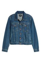 Men's Brixton Cable Denim Trucker Jacket, Size - Blue